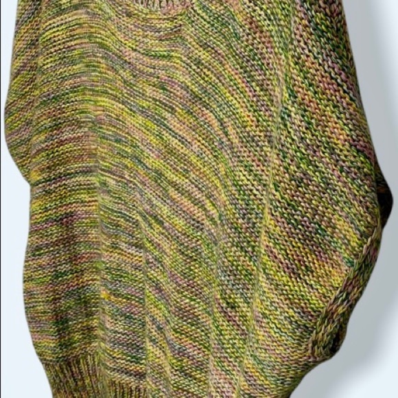 JustFab Women’s Hi Lo Cropped Dolman Sweater M Multicolored Casual Spring Summer - Picture 12 of 13